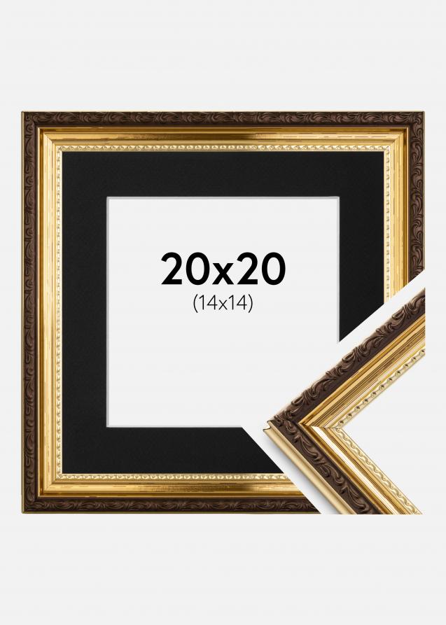 Kehys Abisko Kulta 20x20 cm - Paspatuuri Musta 15x15 cm