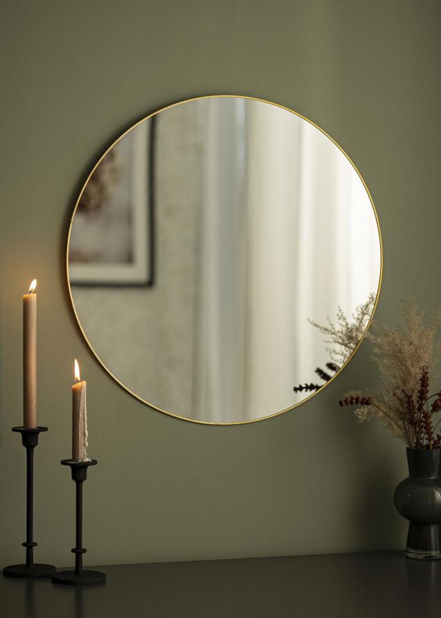 Round Mirror Jersey - Thin Brass 60 cm Ø