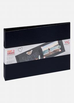 Pac Mini Albumi Musta - 15,5x11 cm (12 Mustaa sivua / 6 lehte)