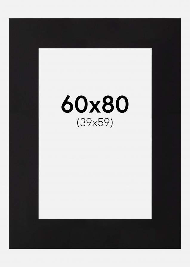 Paspatuuri XL Musta (Valkoinen keskus) 60x80 cm (39x59)