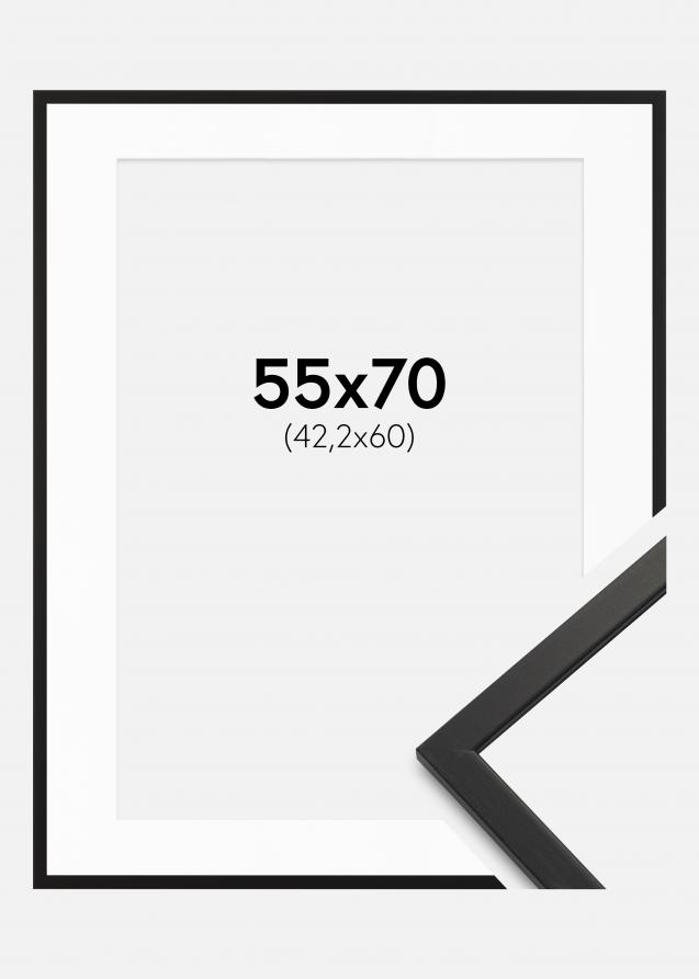 Kehys Edsbyn Musta 55x70 cm - Passepartout Valkoinen 43,2x61 cm (A2+)