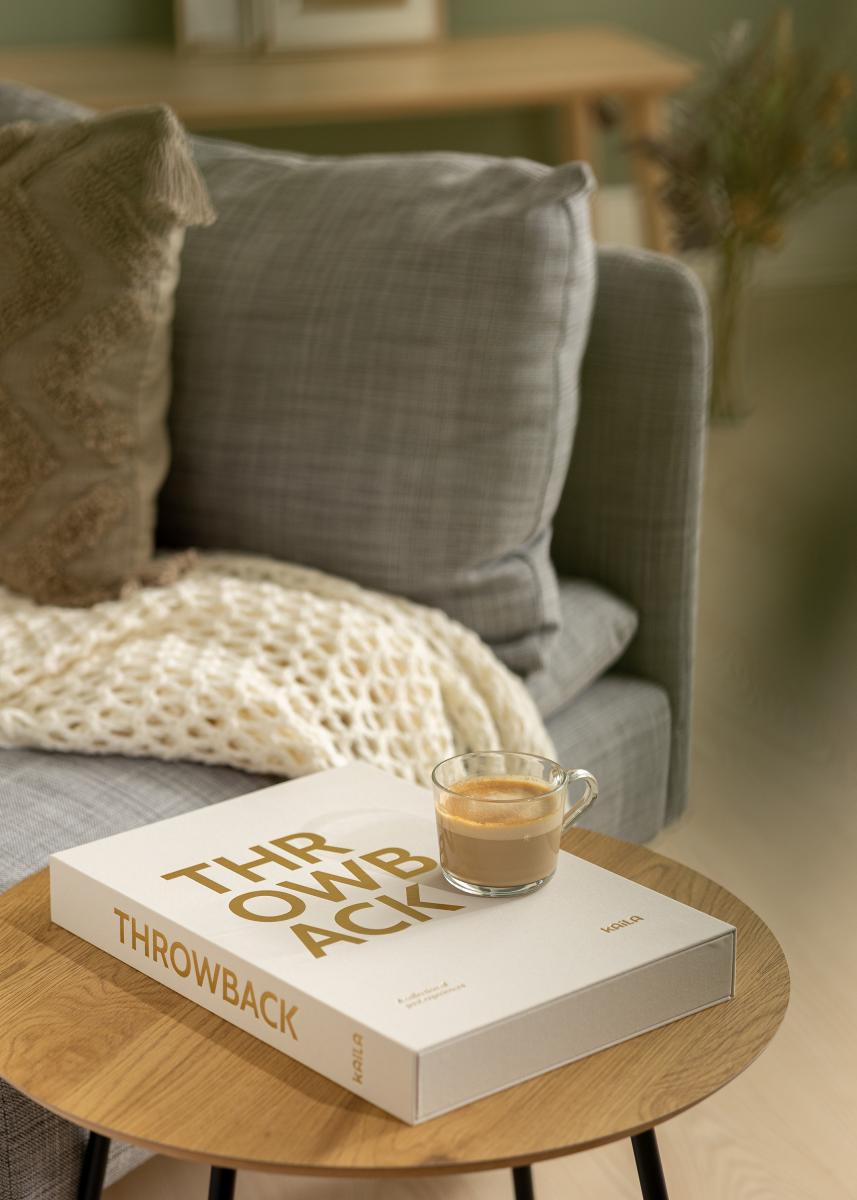 KAILA THROWBACK Warm Grey XL - Coffee Table Photo Album (20 Mustaa sivua)