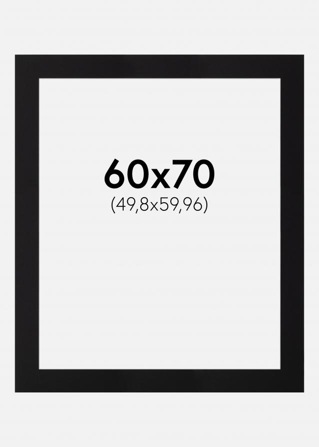 Paspatuuri Musta Standard (Valkoinen Keskus) 60x70 cm (49,8x59,9)
