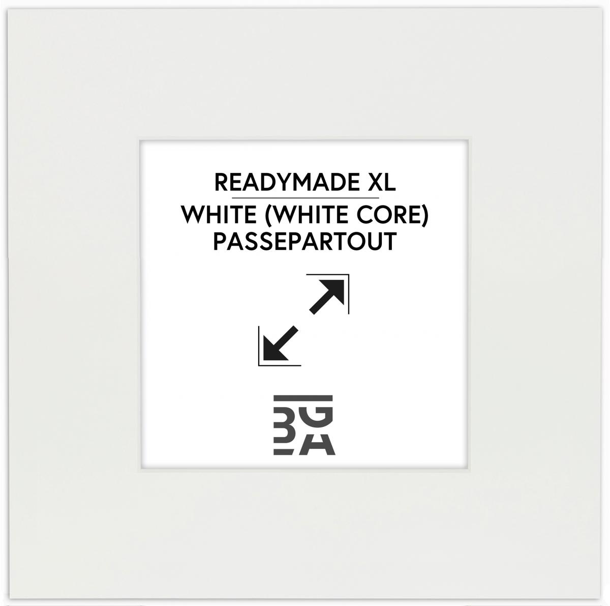Paspatuuri XL Valkoinen (Valkoinen keskus) 40x40 cm (19x19)