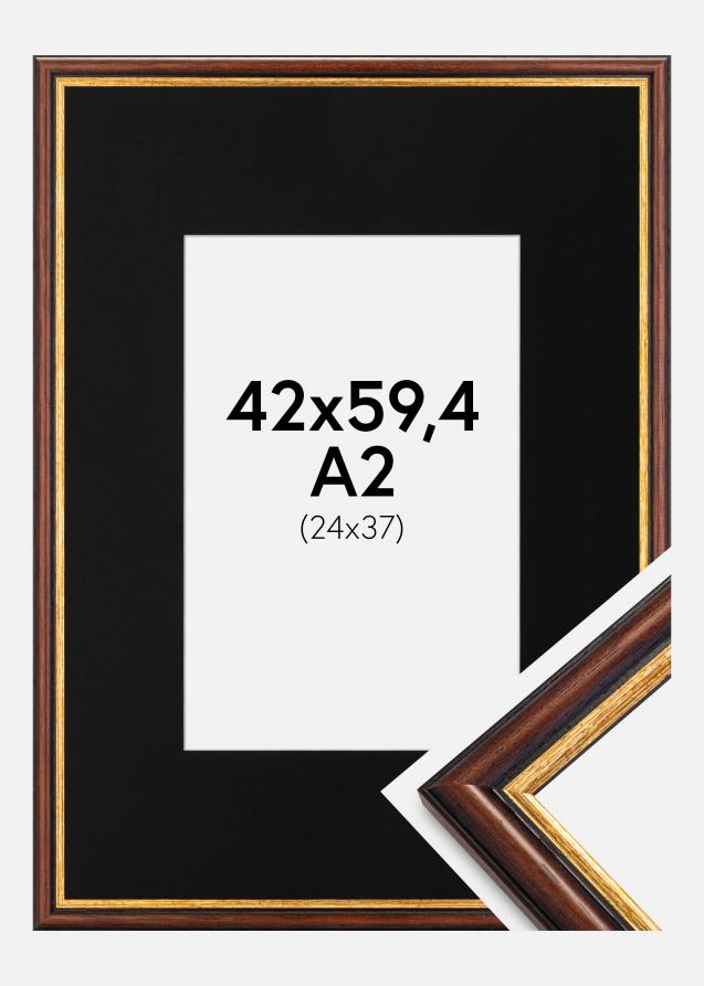 Kehys Siljan Ruskea 42x59,4 cm (A2) - Paspatuuri Musta 25x38 cm