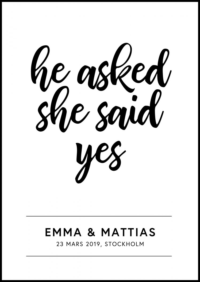 She said yes