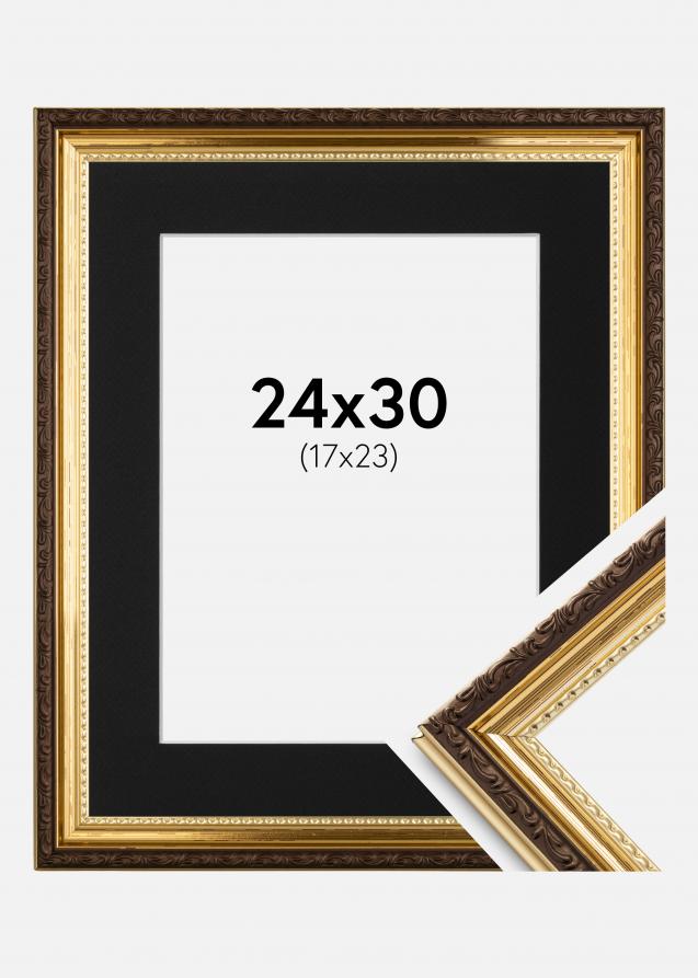 Kehys Abisko Kulta 24x30 cm - Paspatuuri Musta 18x24 cm