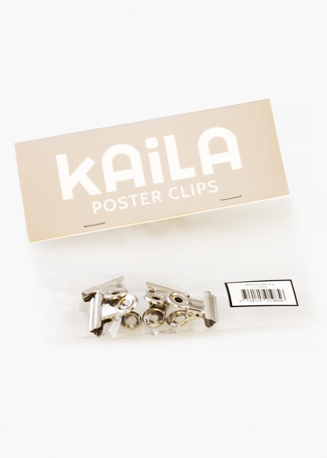 KAILA Poster Clip Silver 20 mm - 4-p