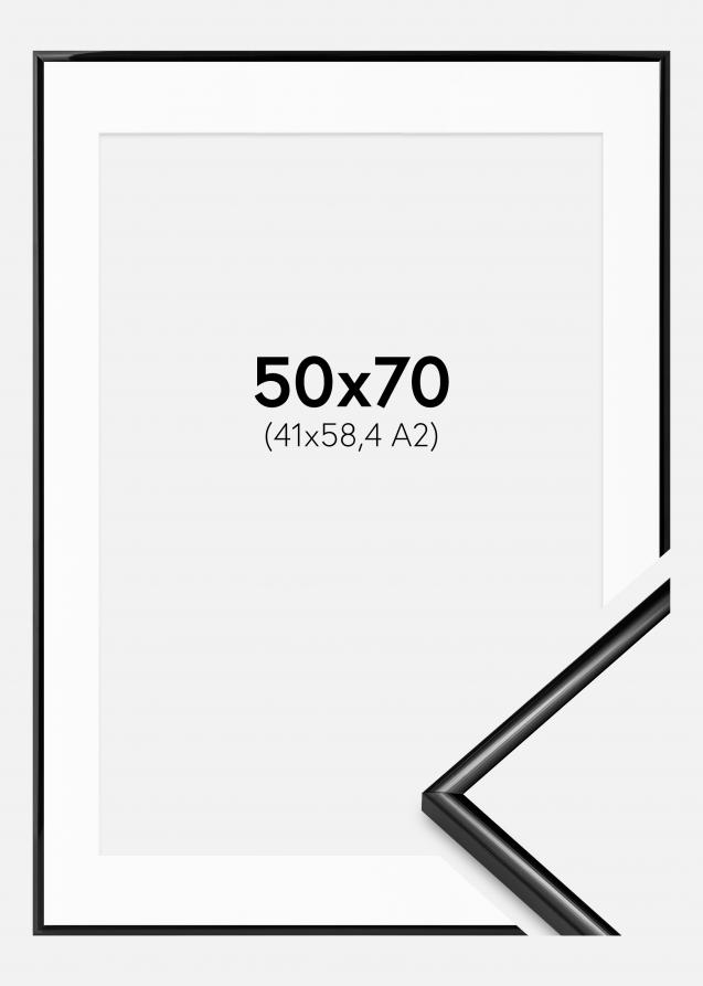 Kehys Scandi Musta 50x70 cm - Passepartout Valkoinen 42x59,4 cm (A2)