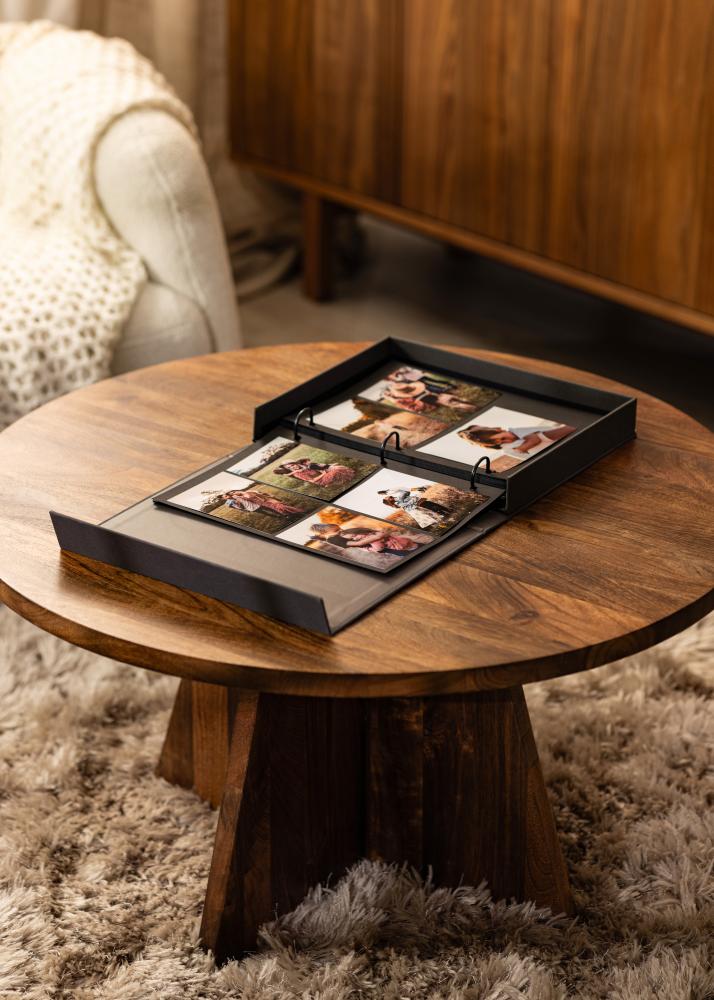KAILA OUR LOVE STORY Black - Coffee Table Photo Album (60 Mustaa sivua)