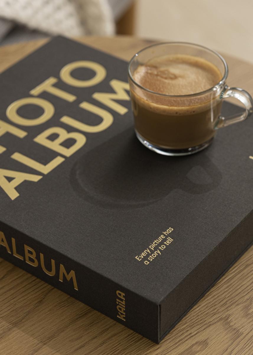 KAILA PHOTO ALBUM Black - Coffee Table Photo Album (60 Mustaa sivua)