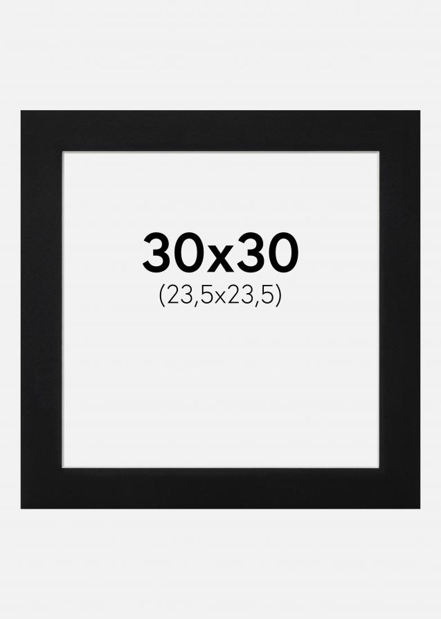 Paspatuuri Musta Standard (Valkoinen keskus) 30x30 cm (23,5x23,5)