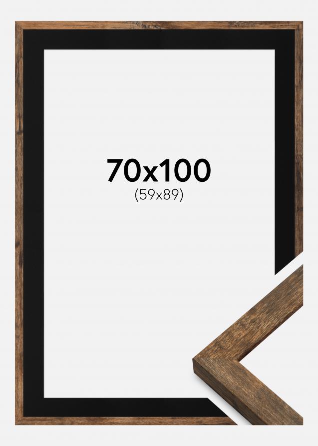 Kehys Fiorito Washed Oak 70x100 cm - Paspatuuri Musta 60x90 cm