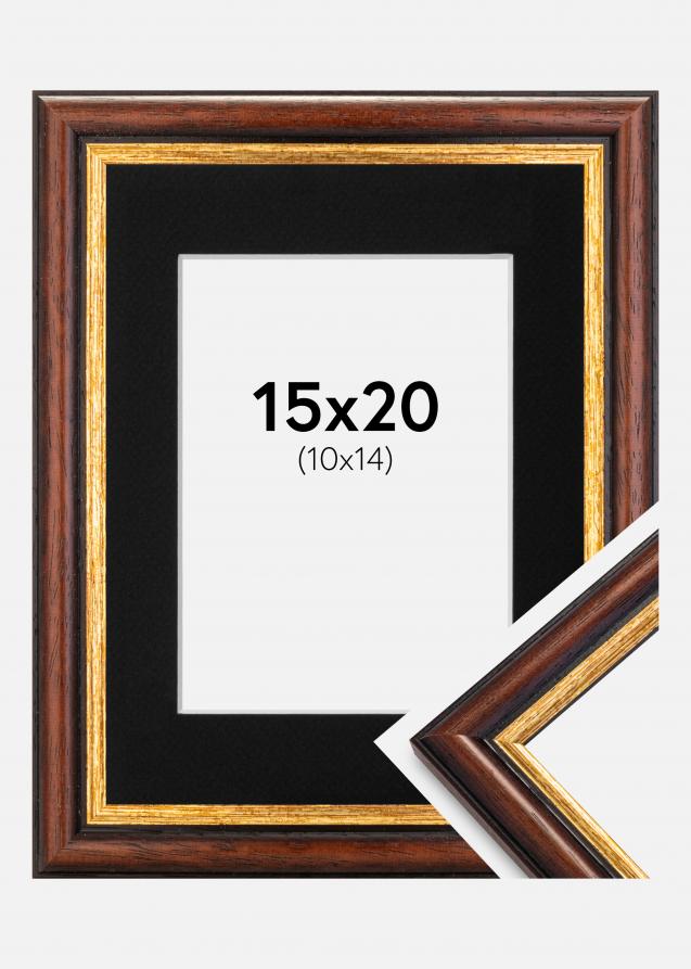 Kehys Siljan Ruskea 15x20 cm - Paspatuuri Musta 11x15 cm