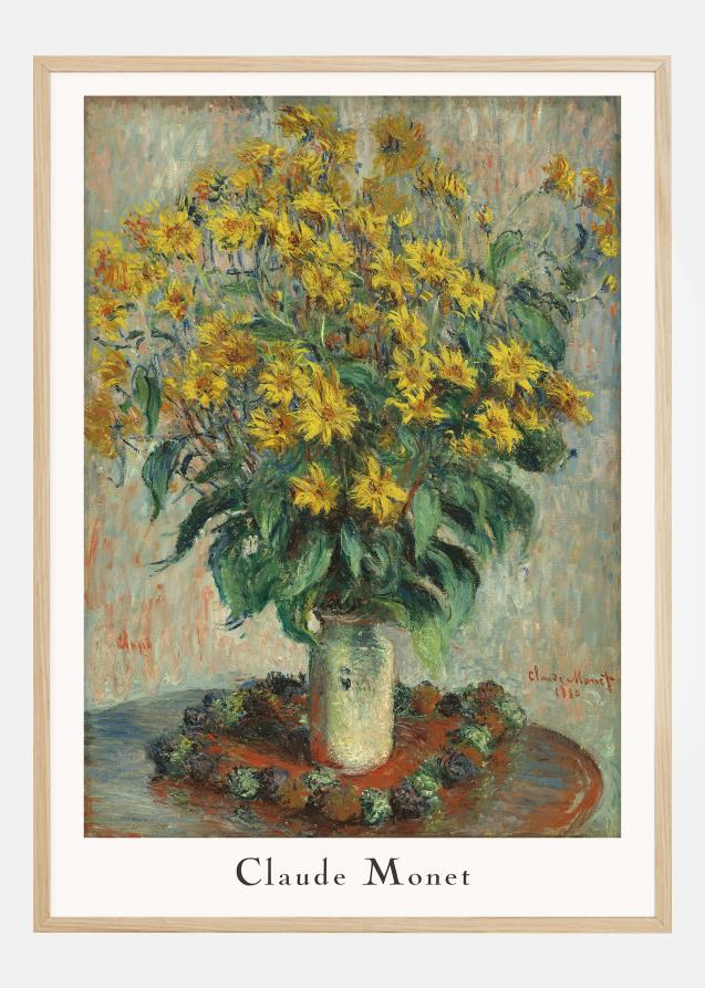 Claude Monet -Jerusalem Artichoke Flowers Juliste