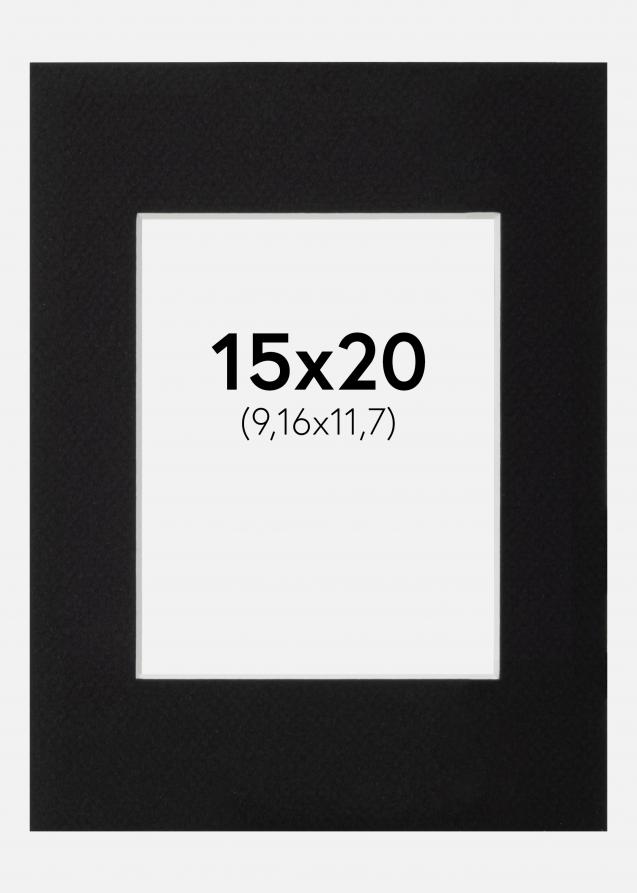 Paspatuuri Musta Standard (Valkoinen Keskus) 15x20 cm (9,16x11,7)