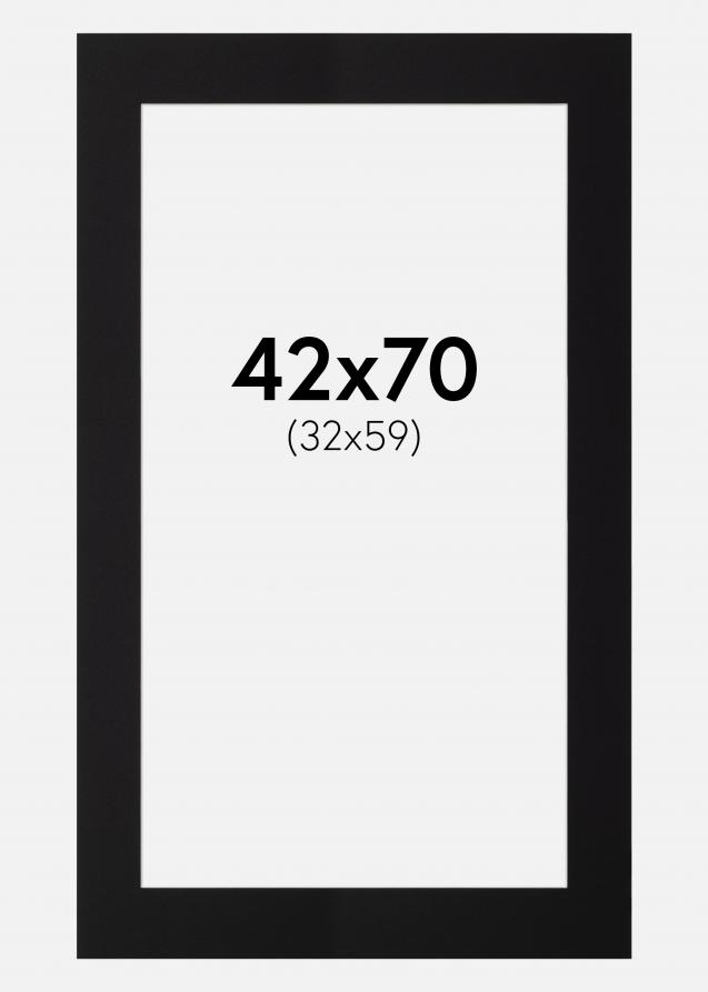 Paspatuuri Musta Standard (Valkoinen Keskus) 42x70 cm (32x59)