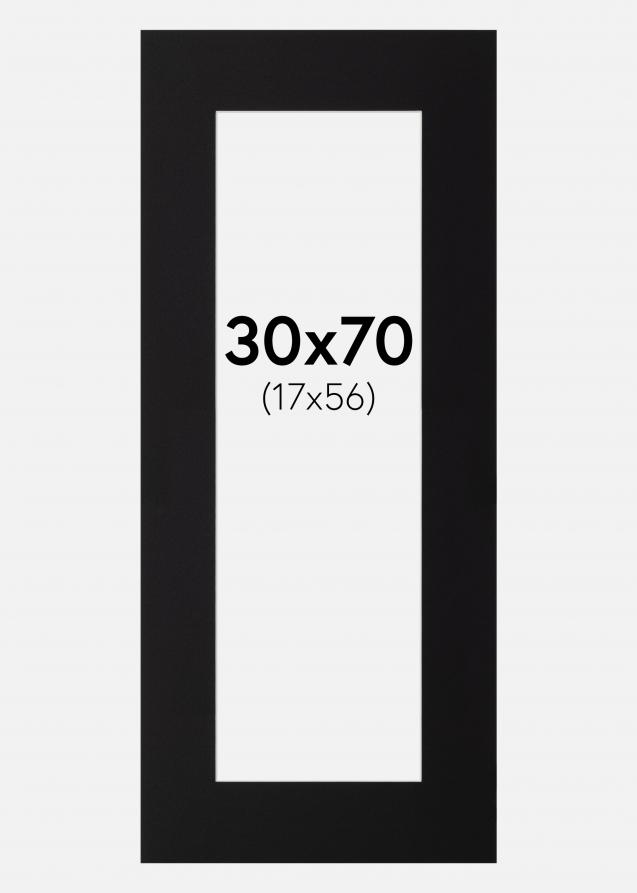Paspatuuri Musta Standard (Valkoinen Keskus) 30x70 cm (17x56)