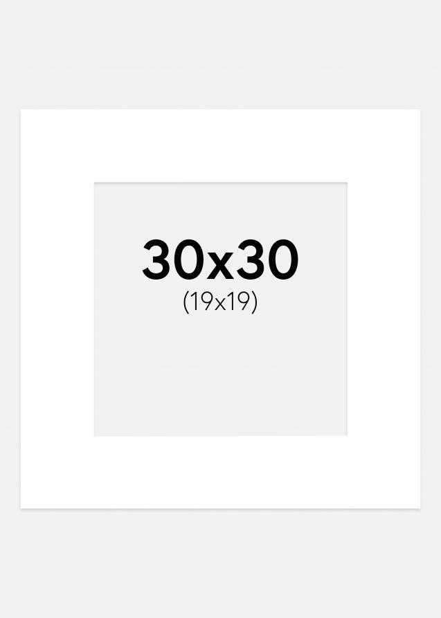 Paspatuuri Supervalkoinen (Valkoisella keskustalla) 30x30 cm (19x19 cm)