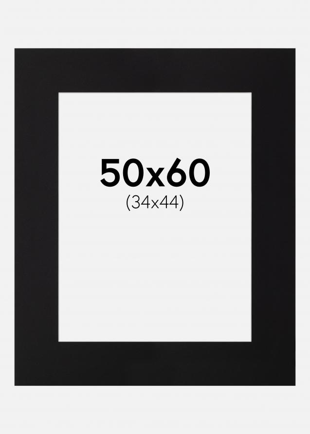 Paspatuuri Musta Standard (Valkoinen Keskus) 50x60 cm (34x44)