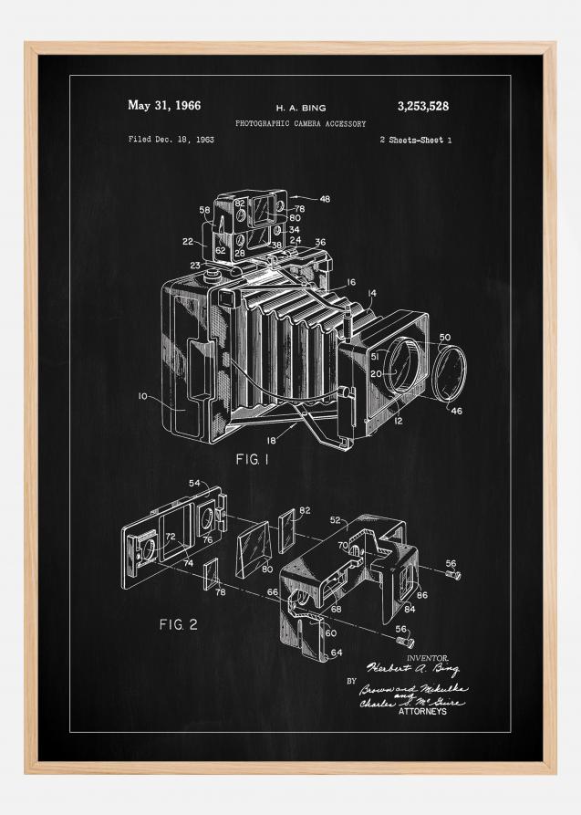 Patent Print - Photographic Camera - Black Juliste