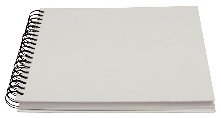Neliö Spiraalialbumi Valkoinen - 25x25 cm (80 Valkoista sivua / 40 lehteä)