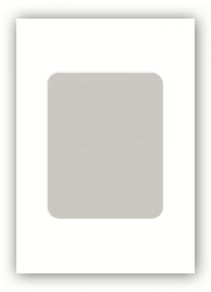 Paspatuuri Valkoinen Pyristetyt kulmat 35x50 cm (23x29 cm)