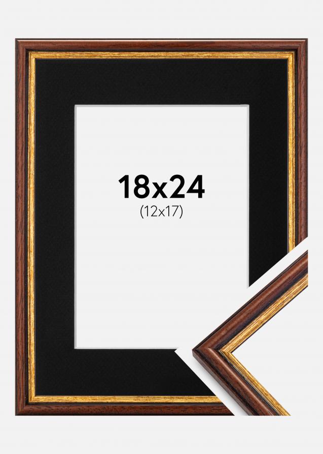 Kehys Horndal Ruskea 18x24 cm - Paspatuuri Musta 13x18 cm