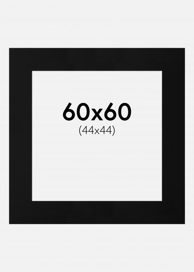 Paspatuuri Musta Standard (Valkoinen Keskus) 60x60 cm (44x44)