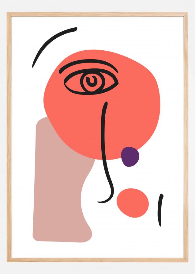 Abstract Face - Red I Juliste