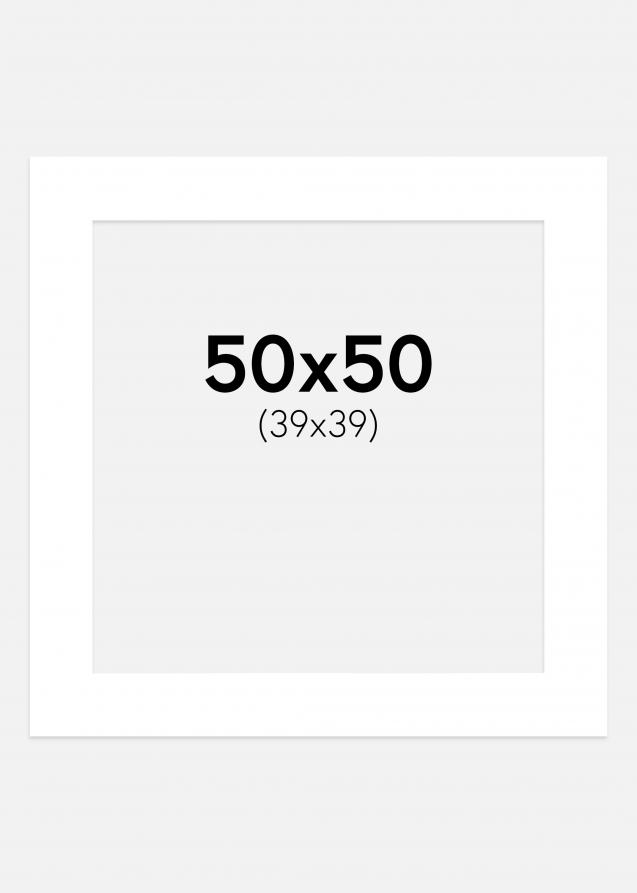 Paspatuuri Supervalkoinen (Valkoisella keskustalla) 50x50 cm (39x39 cm)