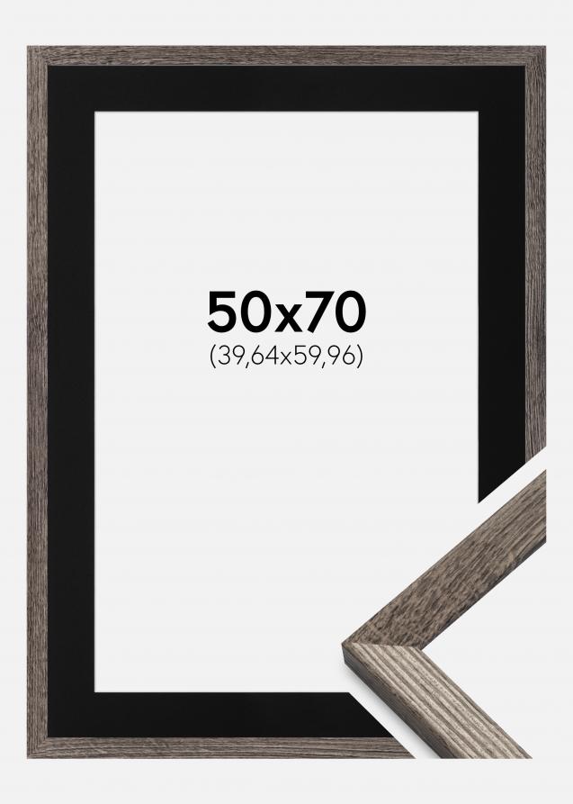 Kehys Fiorito Saksanpähkinä 50x70 cm - Paspatuuri Musta 16x24 tuumaa