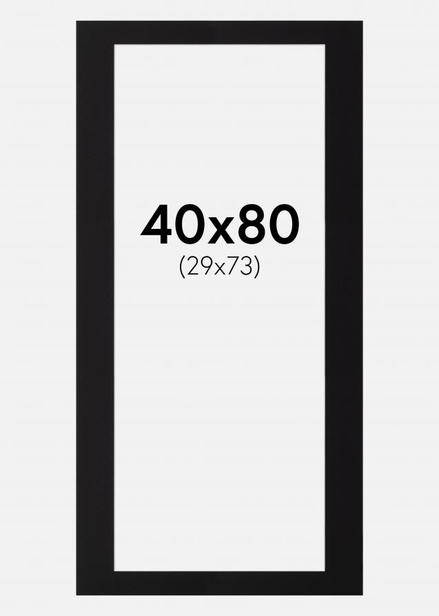 Paspatuuri Musta Standard (Valkoinen Keskus) 40x80 cm (29x73)