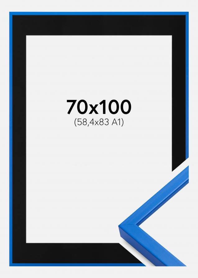 Kehys E-Line Sininen 70x100 cm - Paspatuuri Musta 59,4x84 cm (A1)