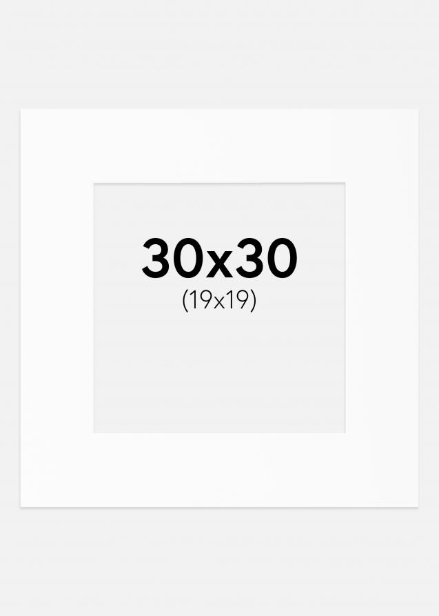 Paspatuuri Valkoinen Standard (Valkoinen keskus) 30x30 cm (19x19)