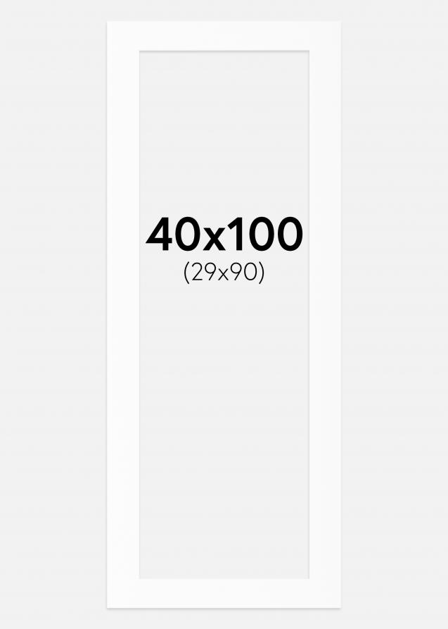 Paspatuuri Valkoinen Standard (Valkoinen keskus) 40x100 cm (29x90)