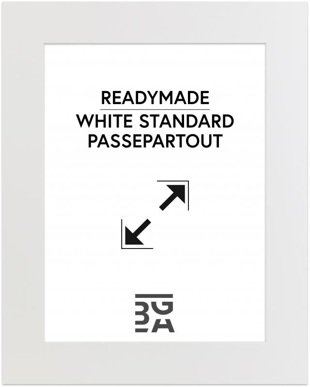 Passepartout Valkoinen Standard (Valkoinen keskus) 13x18 cm (9x11)