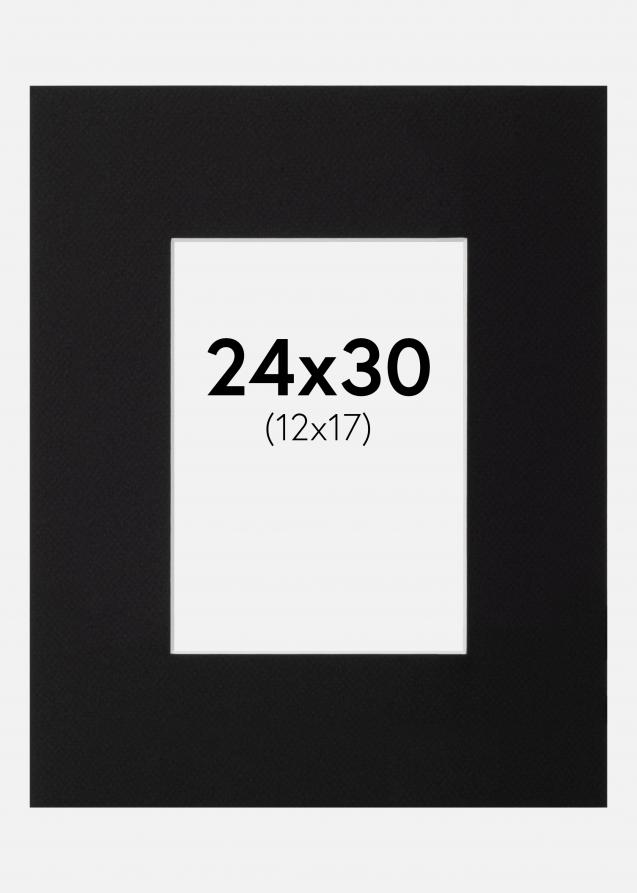 Paspatuuri XL Musta (Valkoinen keskus) 24x30 cm (12x17)