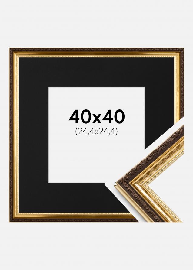 Kehys Abisko Kulta 40x40 cm - Paspatuuri Musta 10x10 tuumaa (25,4x25,4 cm)