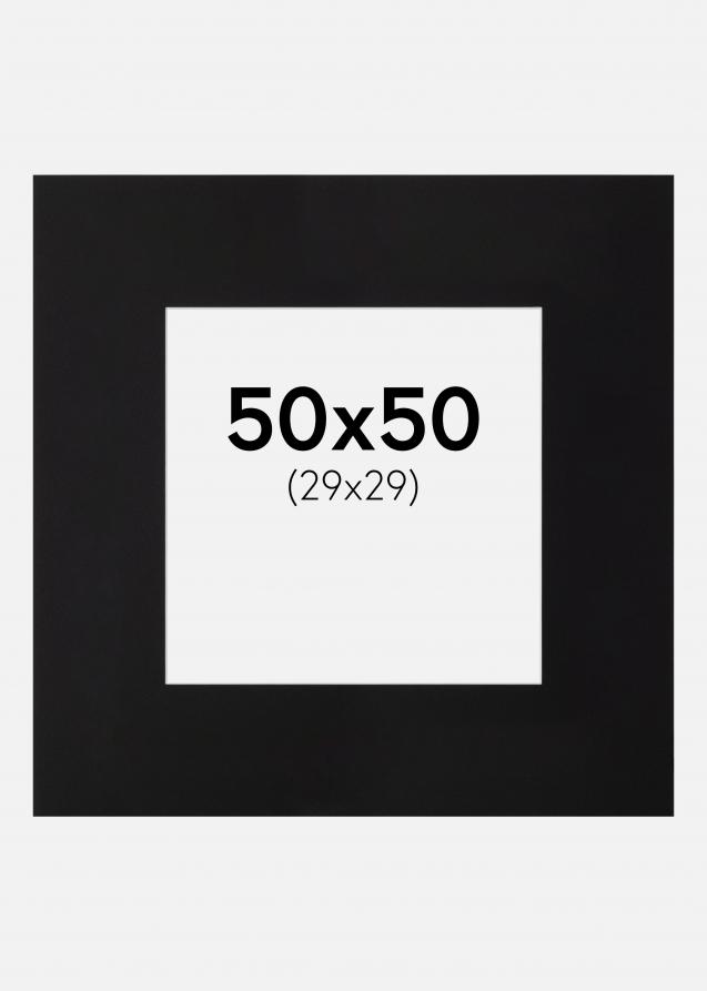 Paspatuuri XXL Musta (Valkoinen Keskus) 50x50 cm (29x29)