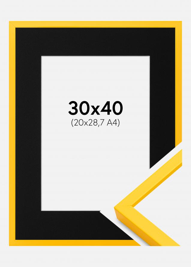 Kehys E-Line Keltainen 30x40 cm - Paspatuuri Musta 21x29,7 cm (A4)