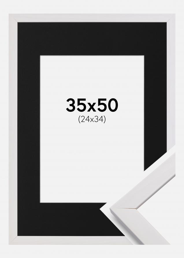 Kehys Stilren Valkoinen 35x50 cm - Paspatuuri Musta 25x35 cm