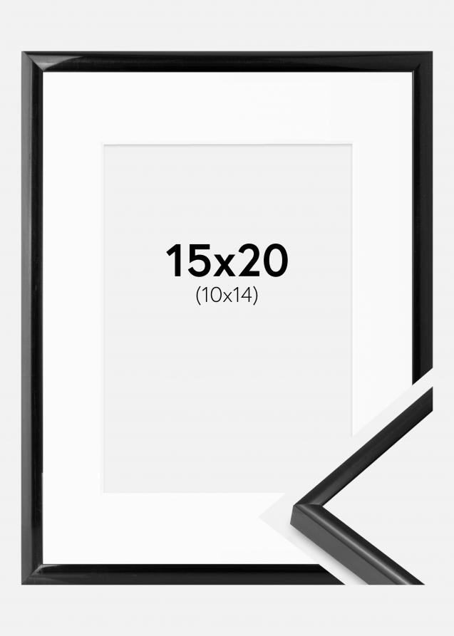 Kehys BGA Modern Style Musta 15x20 cm - Passepartout Valkoinen 11x15 cm