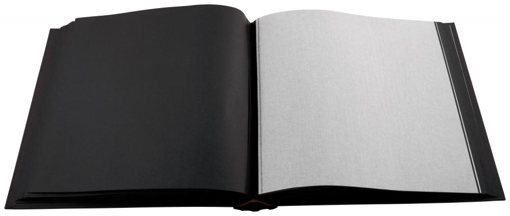 Fun Harmaa - 30x30 cm (100 Mustaa sivua / 50 lehte)