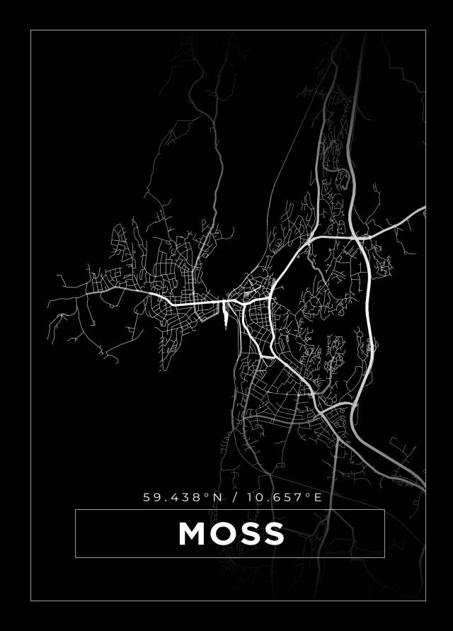 Kartta - Moss - Musta Juliste