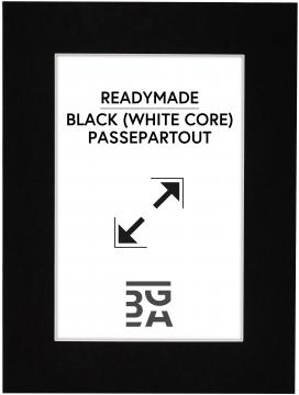Paspatuuri Musta (Valkoinen keskus) 20x28 cm (14x19)