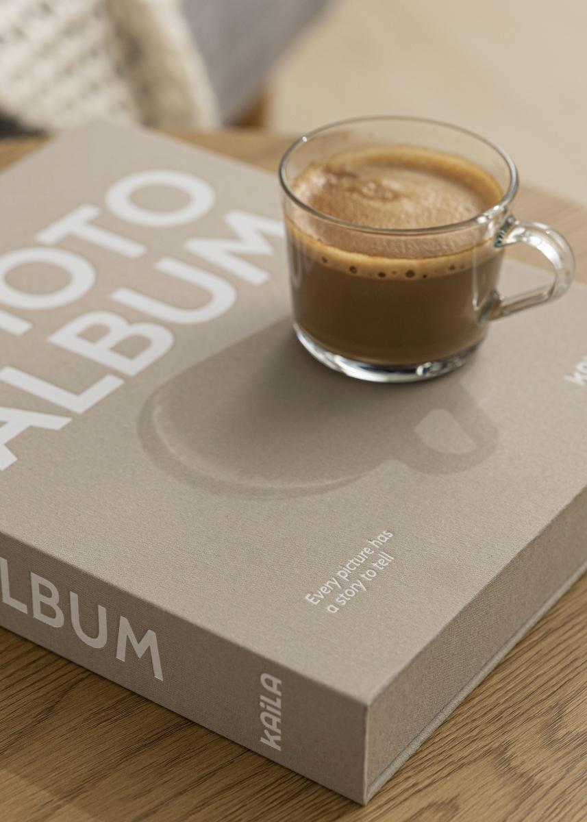 KAILA PHOTO ALBUM Grey - Coffee Table Photo Album (60 Mustaa sivua)