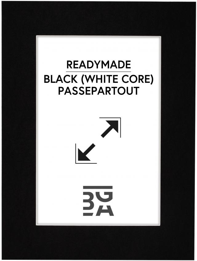 Paspatuuri Musta (Valkoinen keskus)30x40 cm (19x27)