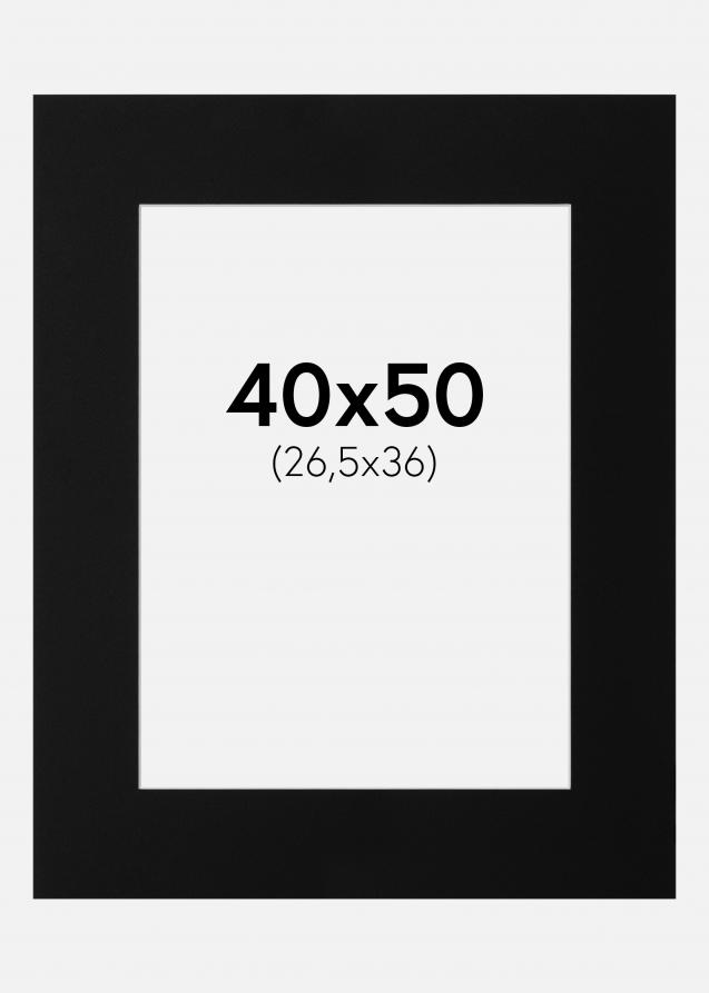 Paspatuuri Musta Standard (Valkoinen Keskus) 40x50 cm (26,5x36)