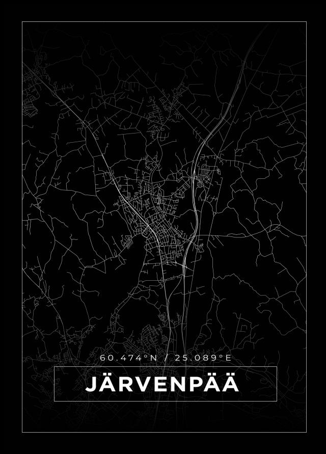 Kartta - Järvenpää - Musta Juliste